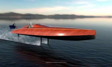 Spirit Yachts revela espetacular barco voador elétrico de longo alcance. Foto: Reprodução Instagram