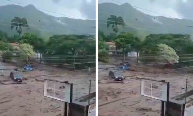 Video: Forti piogge trascinano alberi e auto per le strade in Cile. Foto: Reproduzione telegram