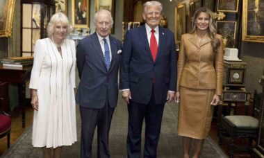 Presidente Trump e Primeira-Dama no Castelo de Windsor - setembro de 2025. X @RoyalFamily