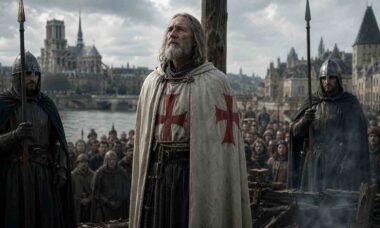 Jacques de Molay: o último grão-mestre templário e a lenda da maldição que atravessou os séculos. Ilustração: Condutta