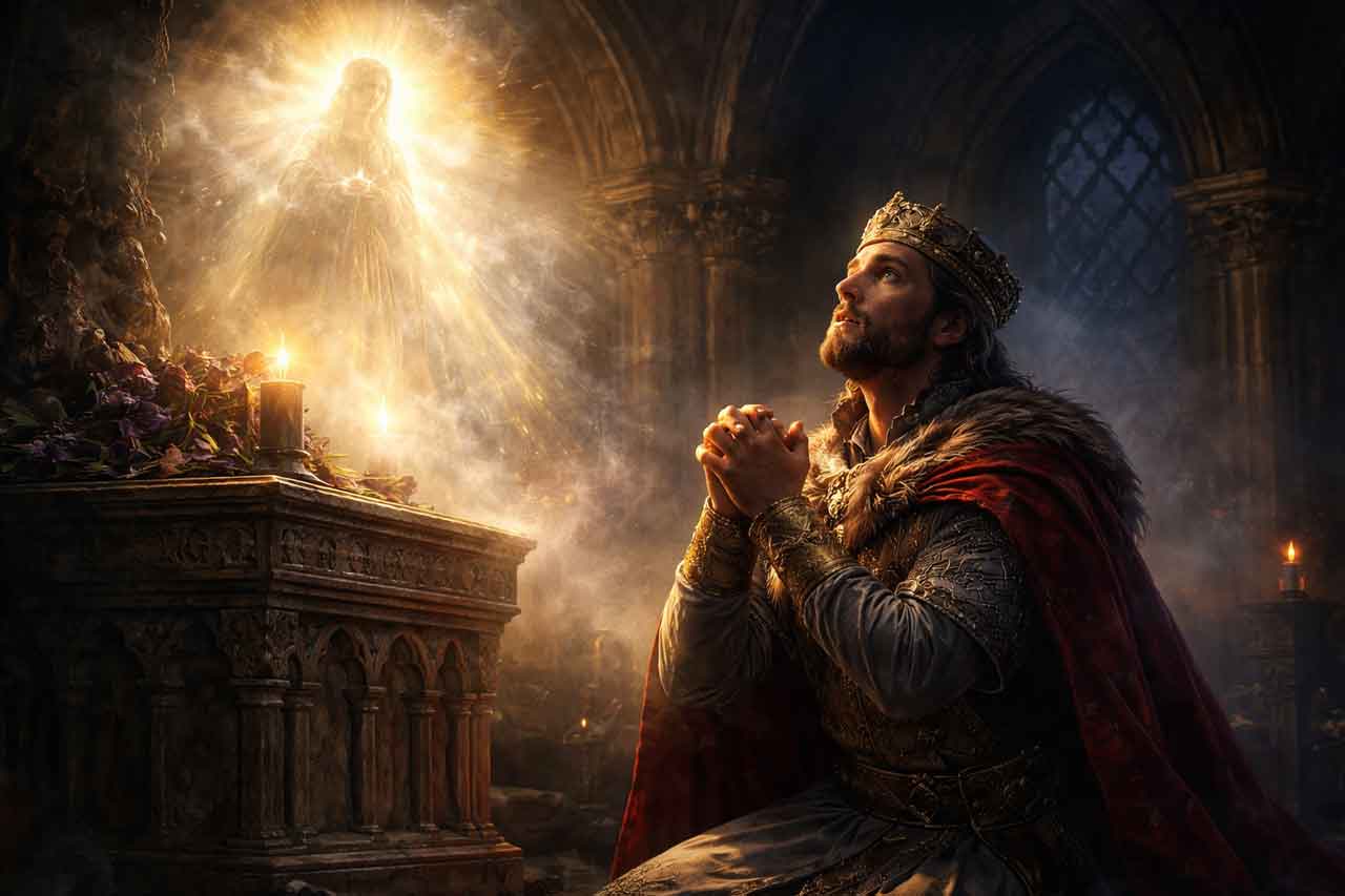 Atelstán: la visión que envuelve de misterio al primer rey de Inglaterra. Ilustración: Condutta