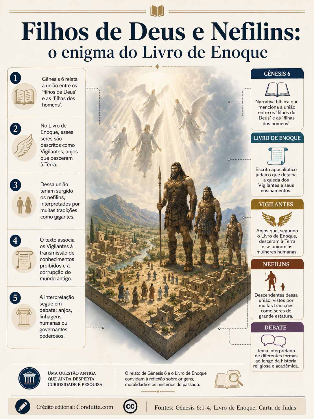 Filhos de Deus e nefilins: o mistério no Livro de Enoque. Crédito: Condutta.com